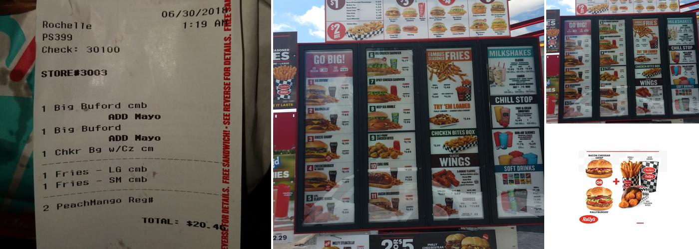 Checkers Menu