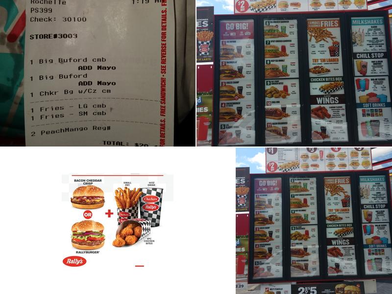 Checkers Menu