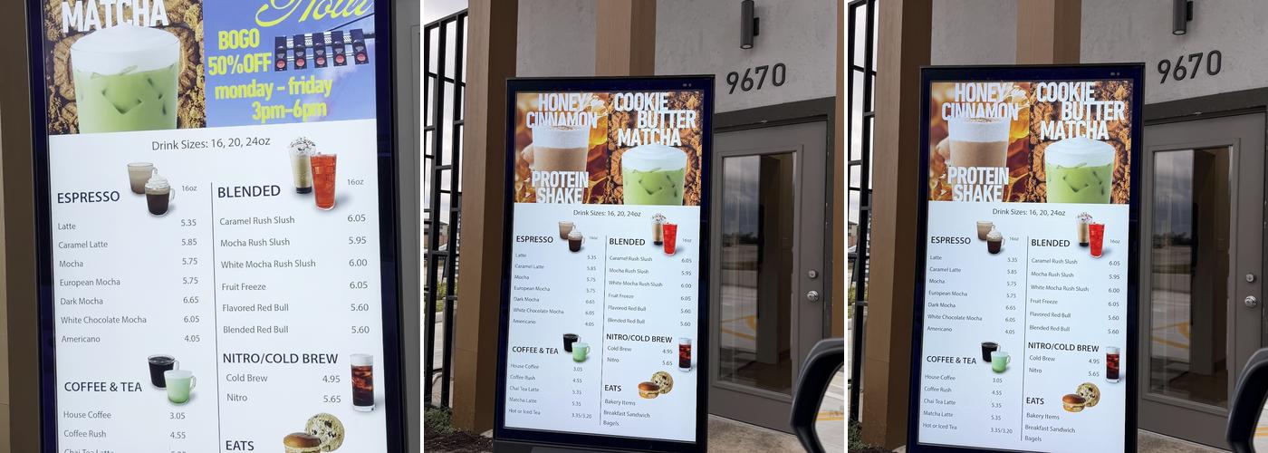 Coffee Rush Menu