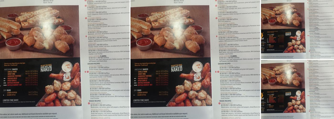 Pizza Hut Menu