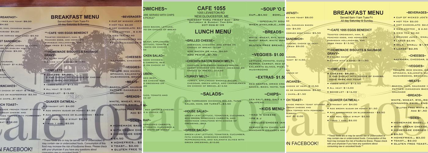 Cafe1055 Menu