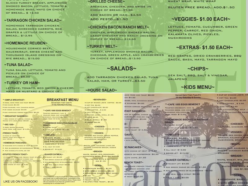 Cafe1055 Menu