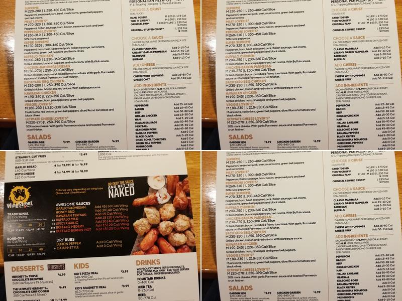 Pizza Hut Menu