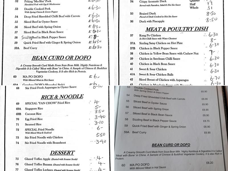 The Grain Barge Menu