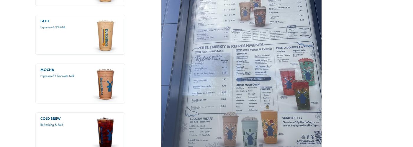Dutch Bros Coffee Menu