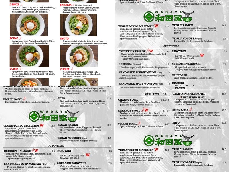 WADAYA Menu