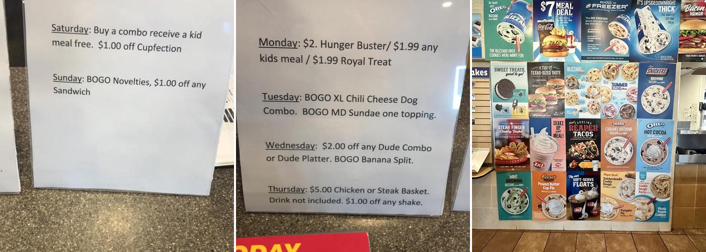 Dairy Queen Menu