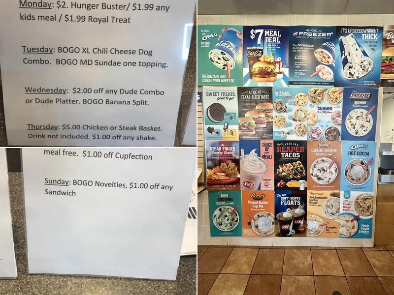 Dairy Queen Menu