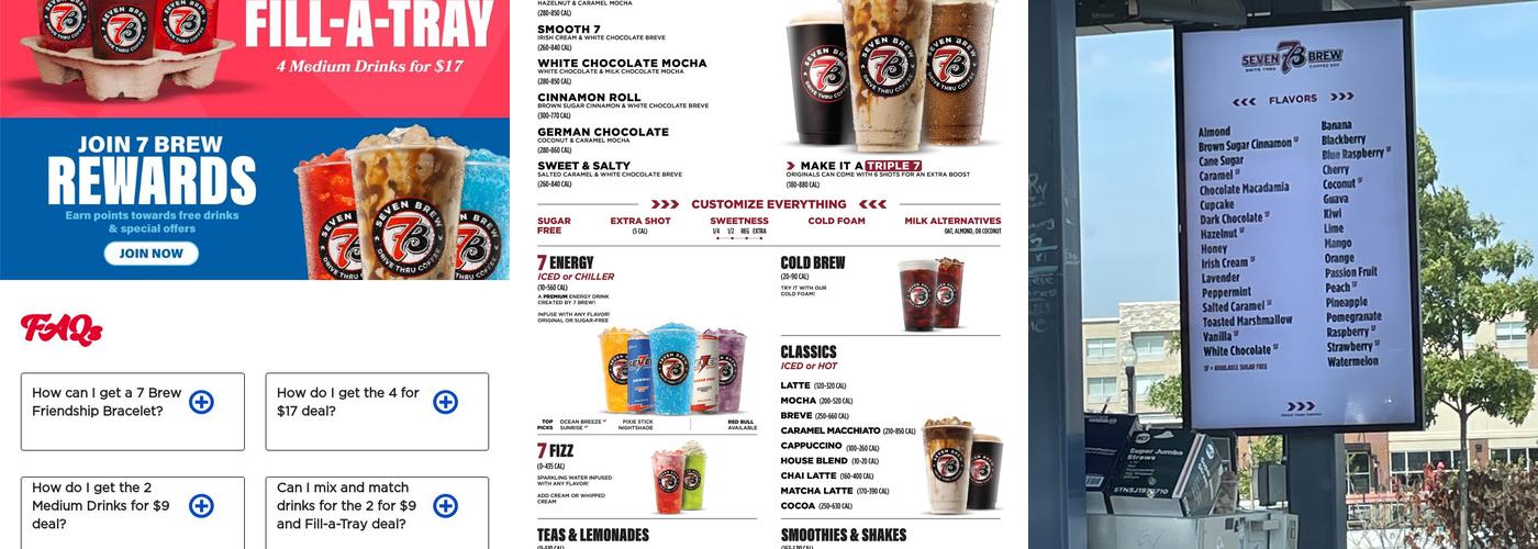 7 Brew Coffee Menu