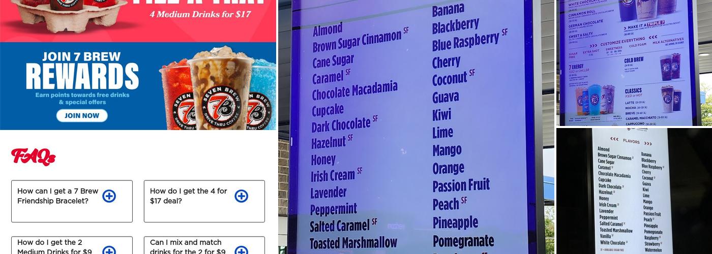 7 Brew Coffee Menu