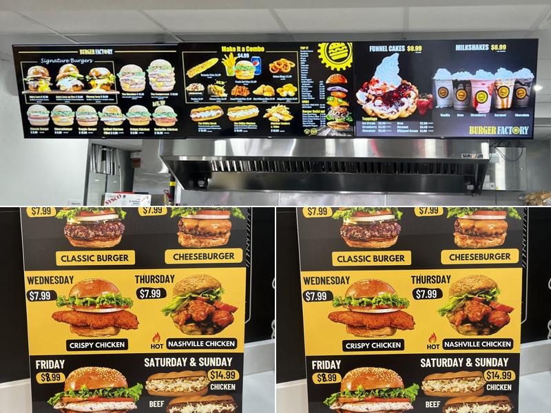 BURGER FACTORY Menu