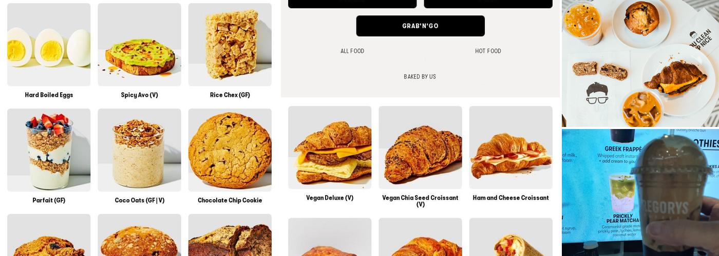 Gregorys Coffee Menu
