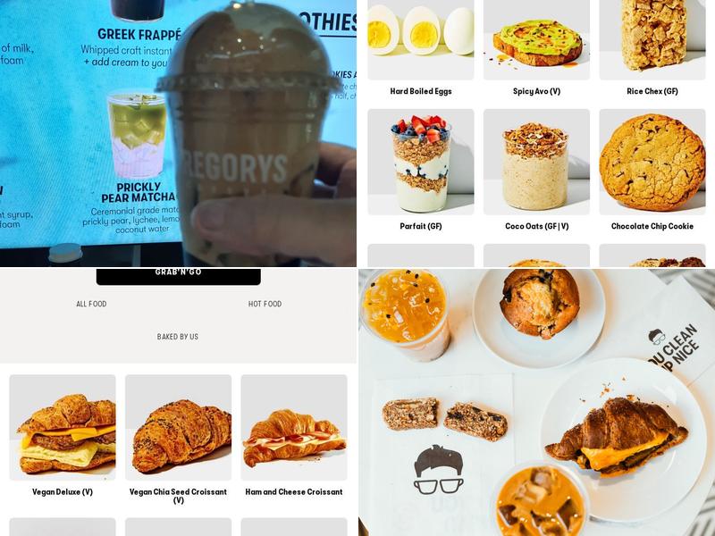 Gregorys Coffee Menu