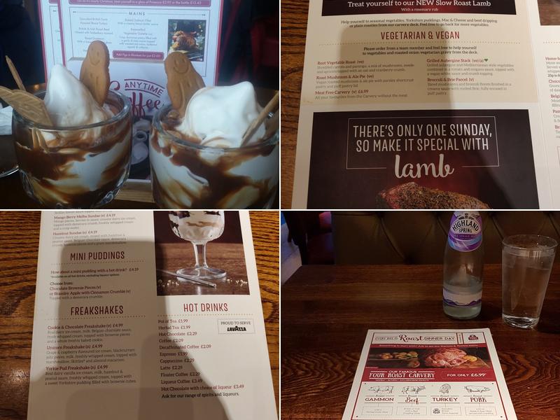Toby Carvery Peterborough Menu
