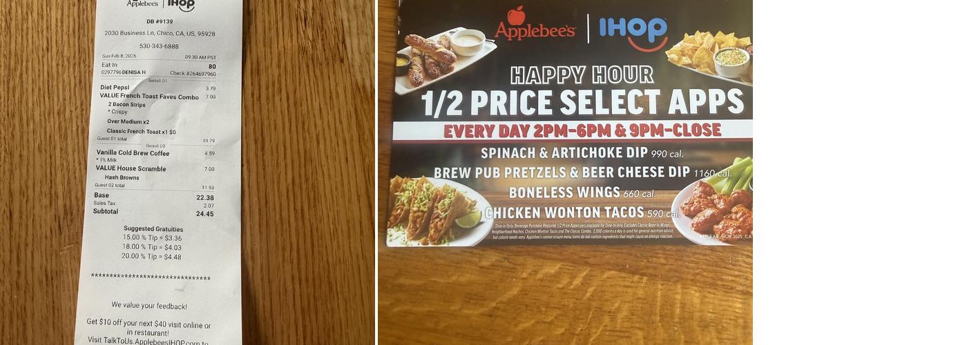 IHOP Menu