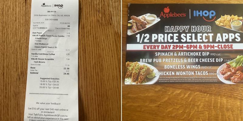 IHOP Menu