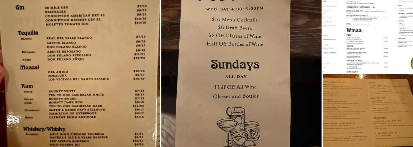 Clara Menu