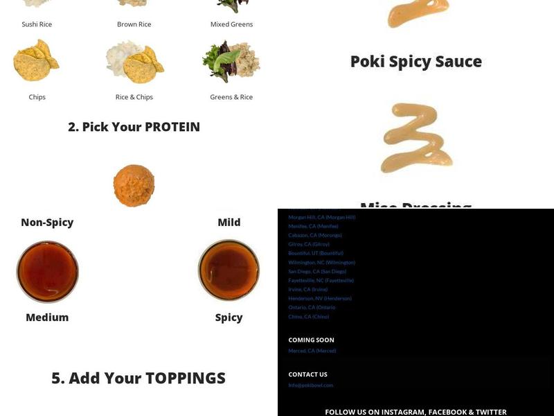 Poki Bowl Menu