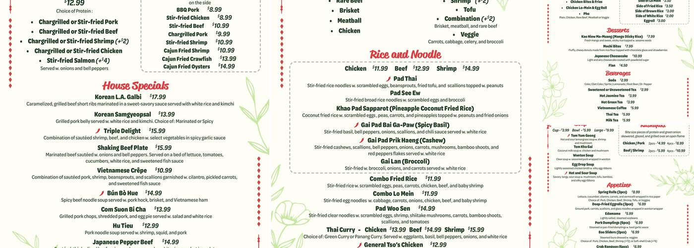 Nón Lá Menu
