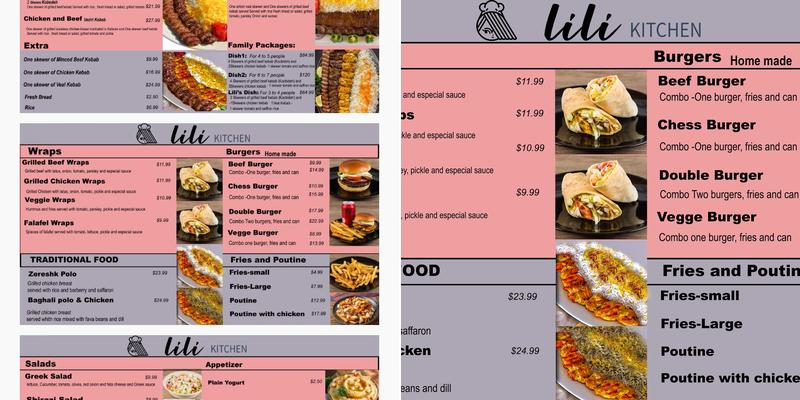 Lili Kitchen Menu