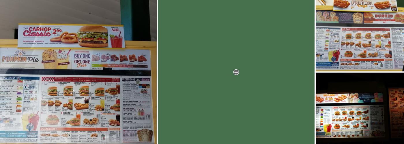 Sonic Drive-In Menu