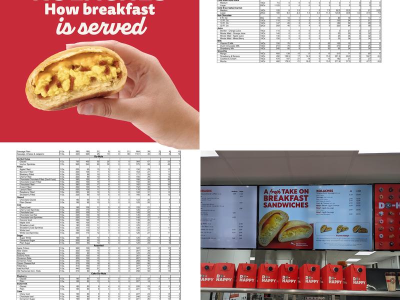 Shipley Do-Nuts Menu