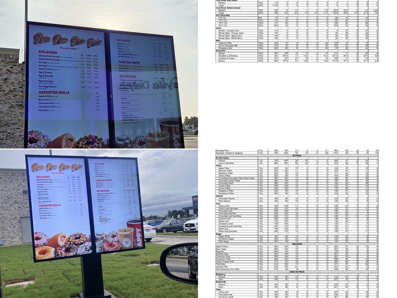 Shipley Do-Nuts Menu