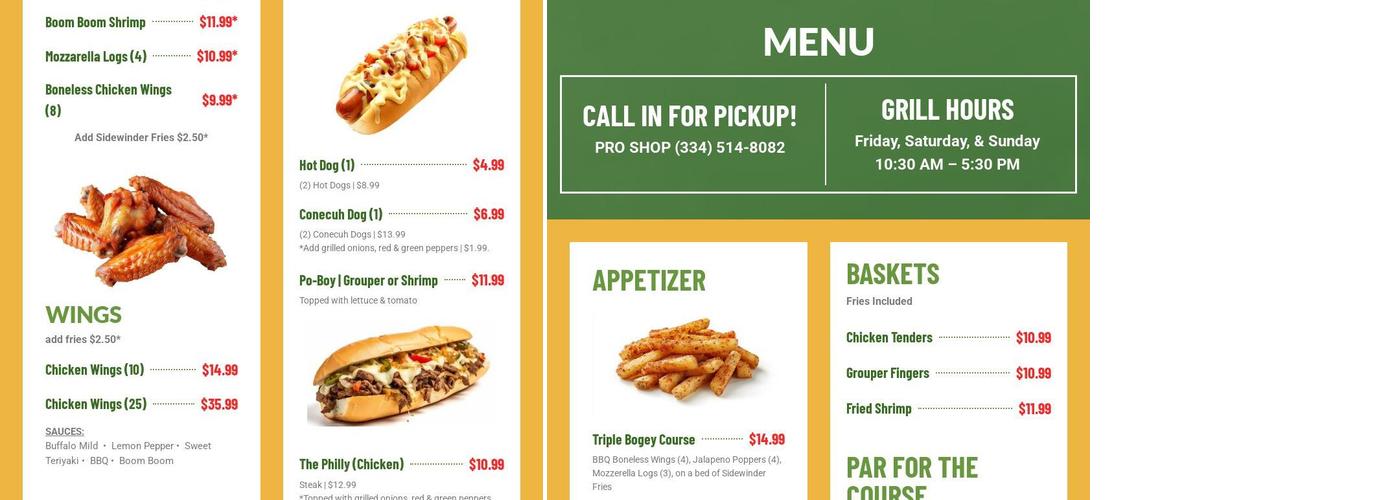 TEE-IT_UP GRILL Menu