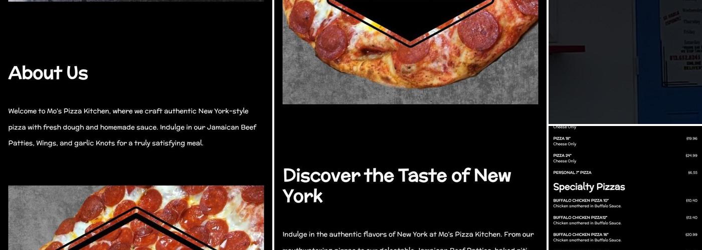 Mo’s Pizza Kitchen Menu