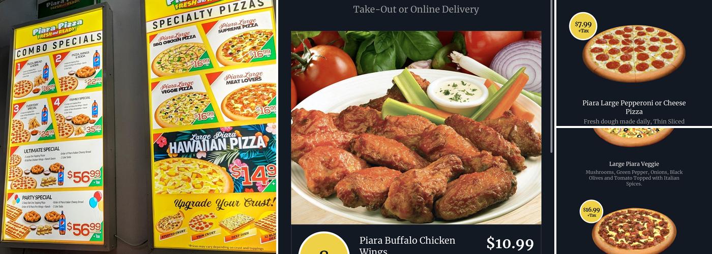 Piara Pizza USC Menu