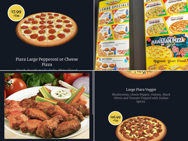 Piara Pizza USC Menu