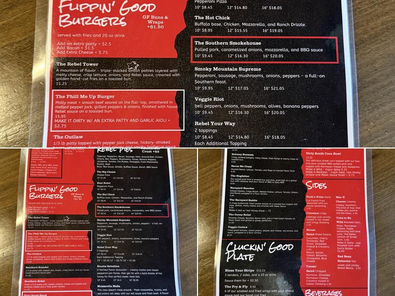 Rebel Fork Kitchen Menu