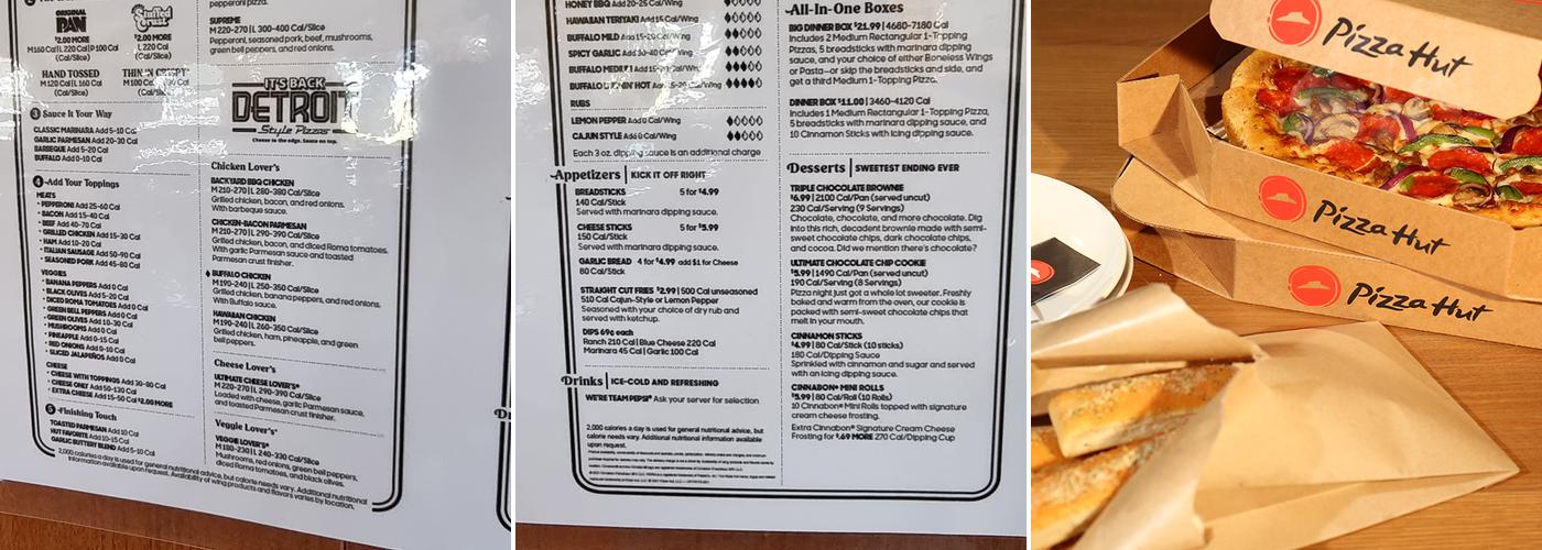 Pizza Hut Menu