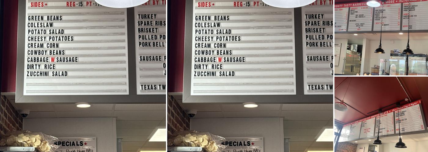 Back Home BBQ Menu