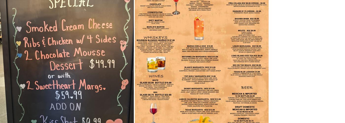 Texas BBQ Menu