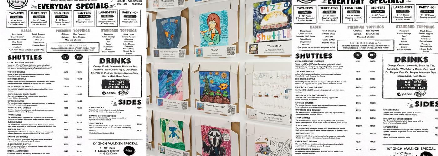 Pizza Shuttle Menu
