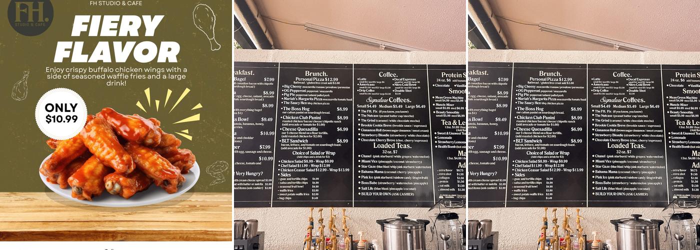 FH Cafe & Studio Menu