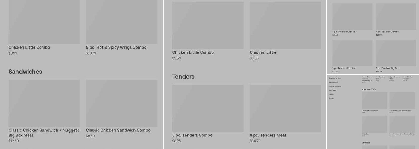 KFC Menu