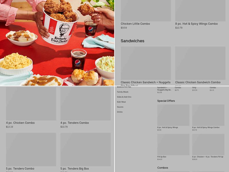 KFC Menu