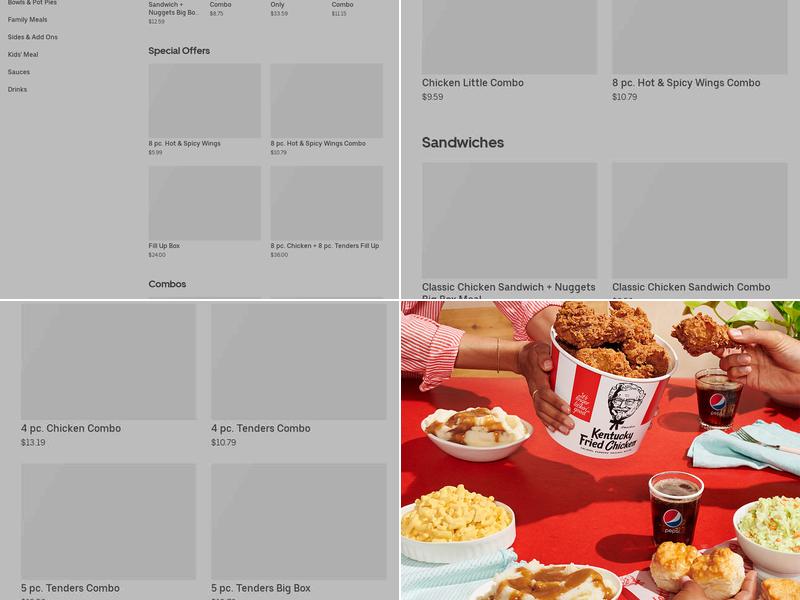 KFC Menu