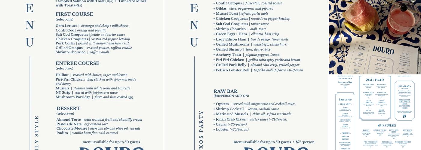 Douro Menu