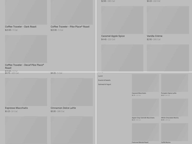 Starbucks Menu