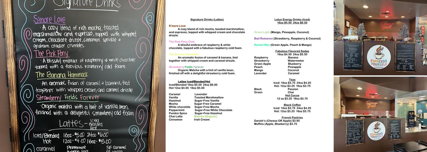 Espresso Yourself Menu