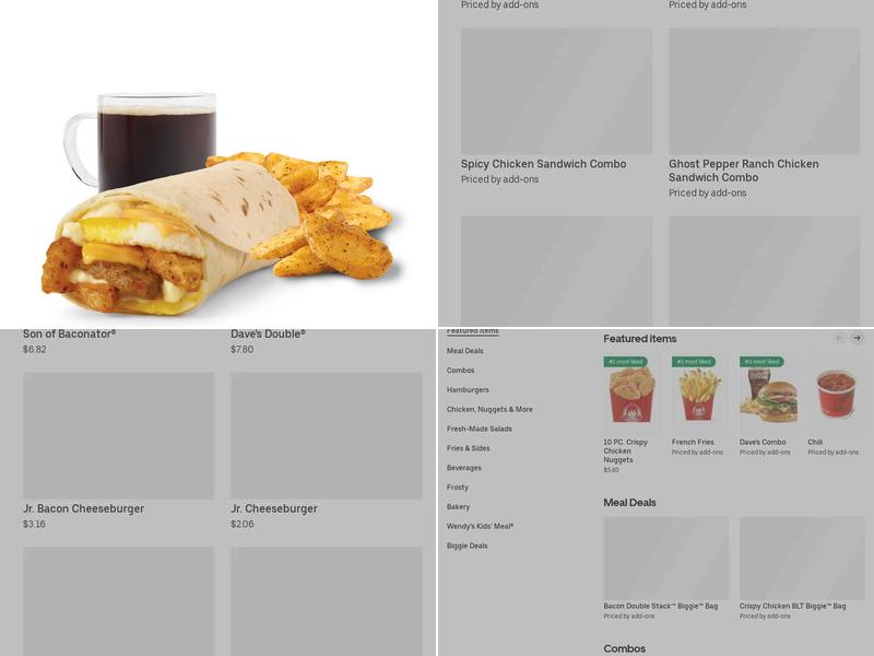 Wendy's Menu