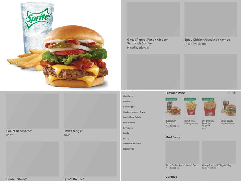 Wendy's Menu