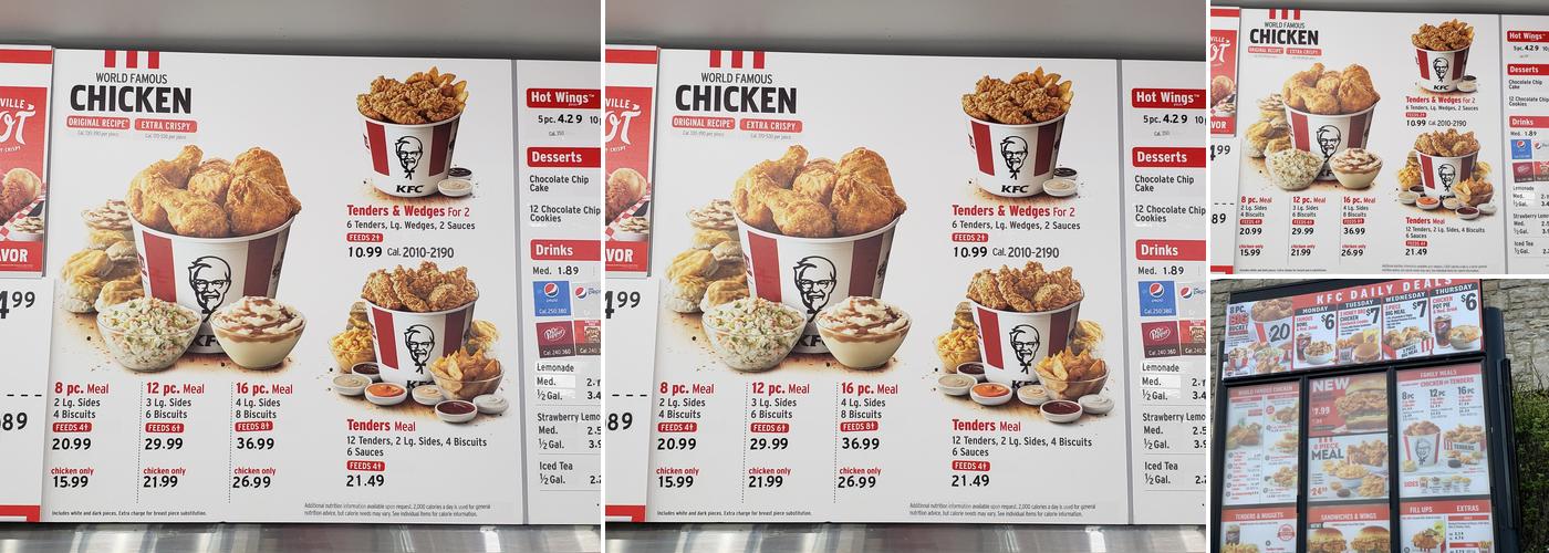 KFC Menu