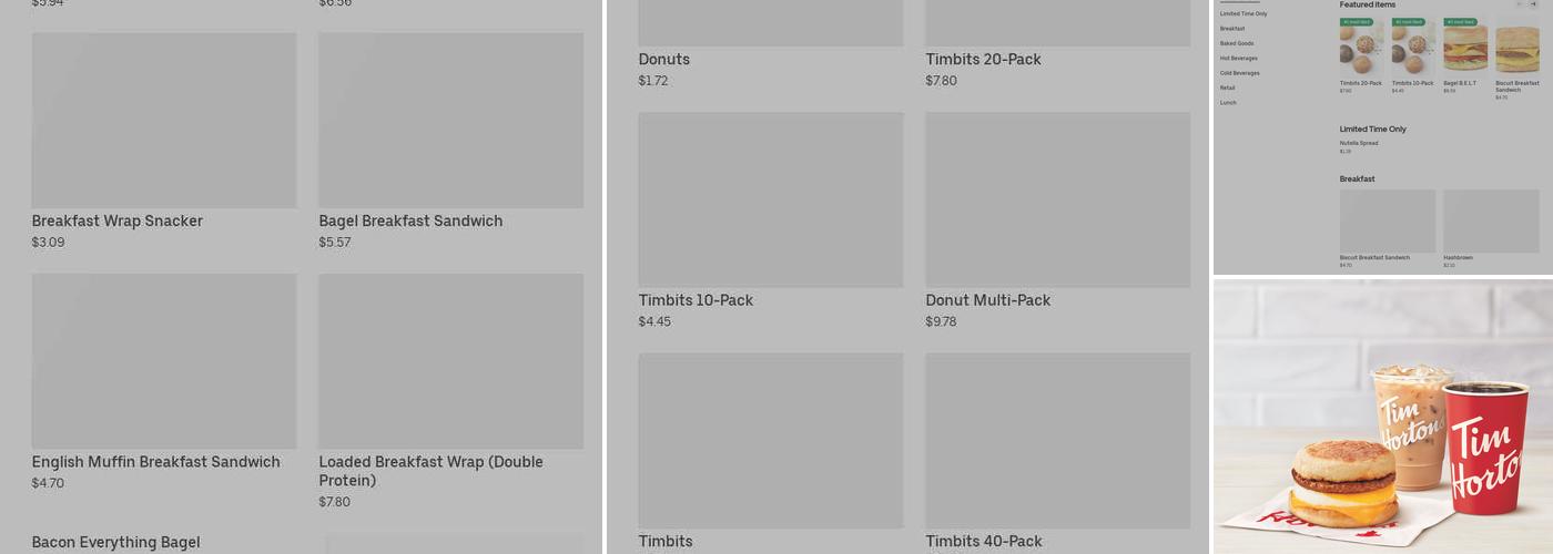Tim Hortons Menu