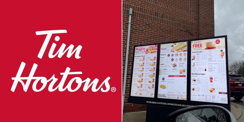 Tim Hortons Menu