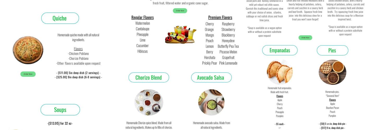 Feelin’ Fresca Menu