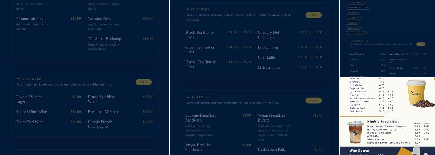 Nimble Menu